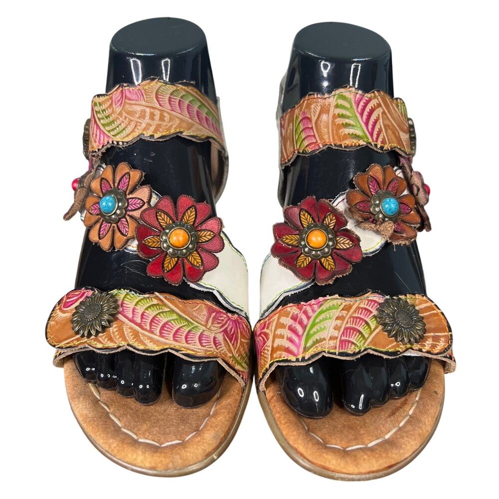 L’artiste By Spring Step Women’s Aromas Purple Floral Sandal Size 37 US 6.5/7 - Picture 7 of 12